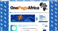 Desktop Screenshot of onepageafrica.com