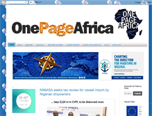 Tablet Screenshot of onepageafrica.com
